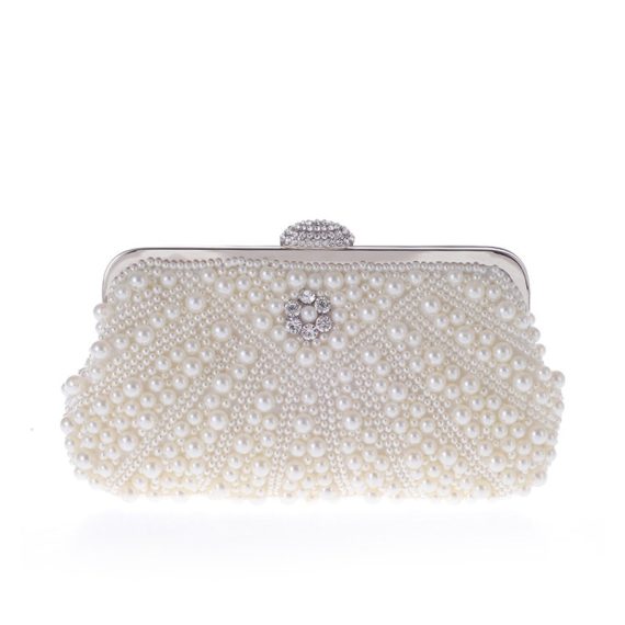 Imitation Pearl Girly Clutch Bags