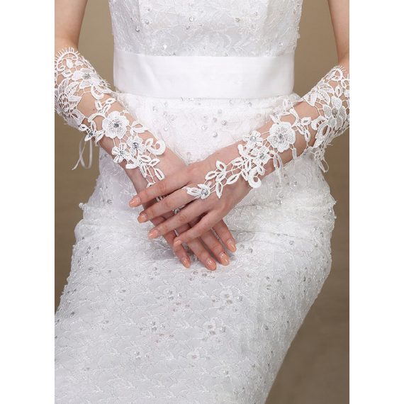Gloves With Rhinestones