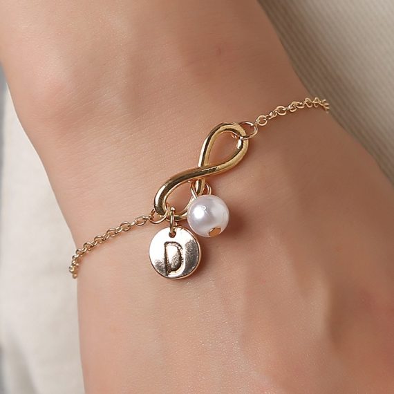 Bridesmaid Gifts - Personalized Solid Color Alloy Imitation Pearls Bracelet