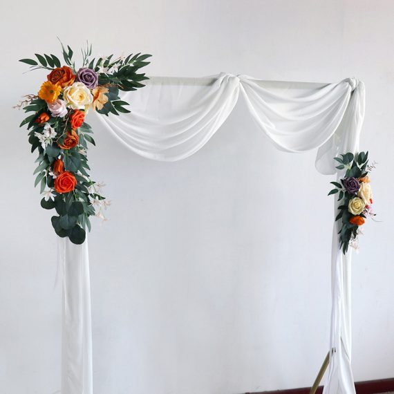 Free-Form Silk Flower Decorations/Wedding Bouquet sets (set of 2) -