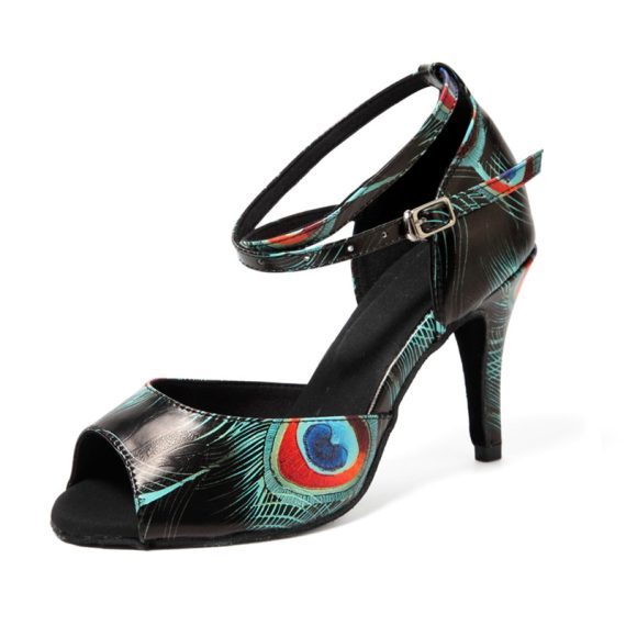 Women's Leatherette Latin With ankle strap Dance Shoes