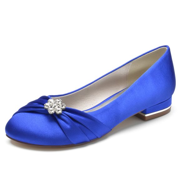 Women's Satin Flat Heel Closed Toe