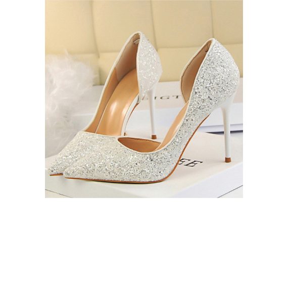 Women's Glitter Stiletto Heel High Heel Closed Toe