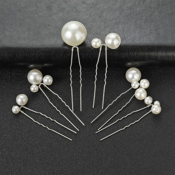 Hairpins/Headpiece With Pearl (Set of 6)