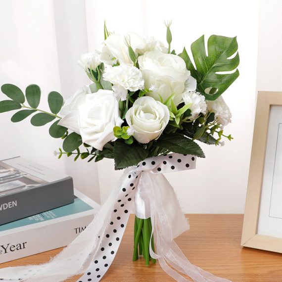 Free-Form Silk Flower Bridal Bouquets -