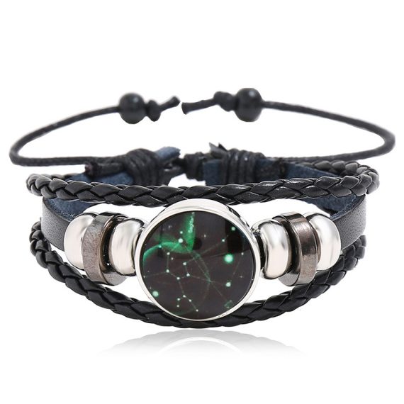 Groomsmen Gifts - Non-Personalized Modern Classic Mens Metal Leather Bracelet