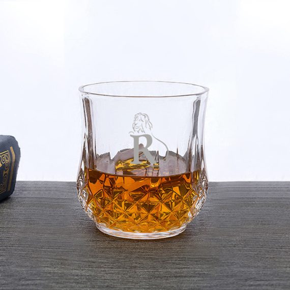 Groomsmen Gifts - Personalized Modern Custom Engraved Glass Glassware and Barware
