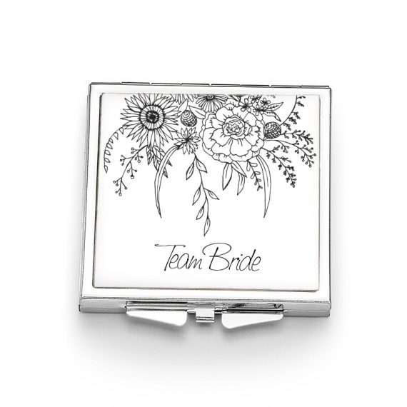 Bridesmaid Gifts - Personalized Attractive Simple Eye-catching Stainless Steel Compact Mirror