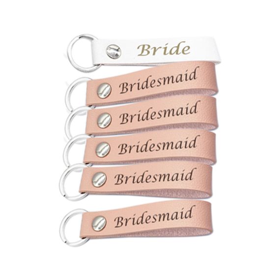 Bridesmaid Gifts - Non-Personalized Alloy Imitation Leather Keychains
