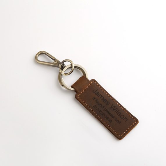 Groomsmen Gifts - Personalized Elegant Vintage Leather Keychain