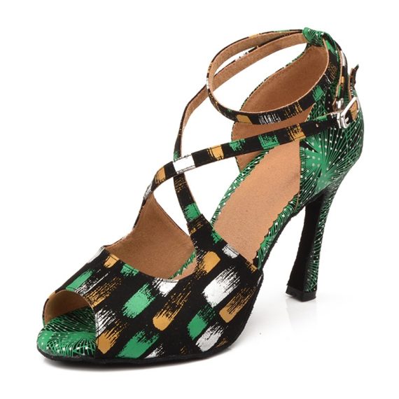 Women's Suede Latin With Adaptable Strap Dance Shoes