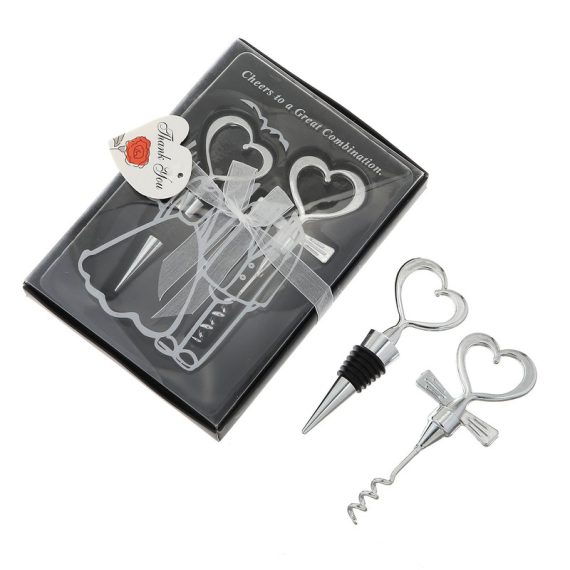 Groomsmen Gifts - Non-Personalized Romantic Zinc alloy Bottle Opener Wine Stopper