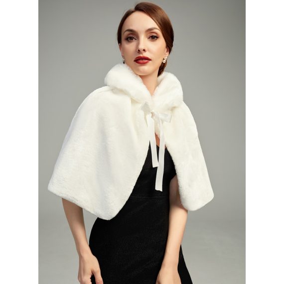 Faux Fur Wedding Shawl