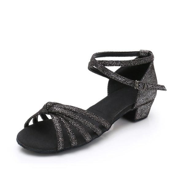 Women's Glitter Latin With ankle strap Dance Shoes