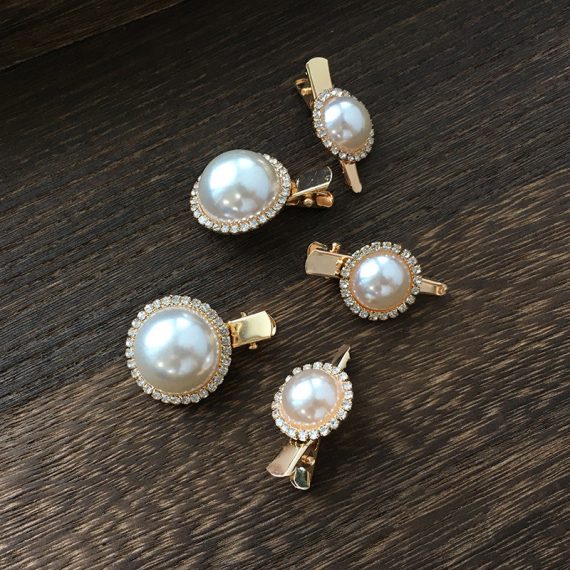Combs & Barrettes/Headpiece With Pearl (Set of 5 pieces)