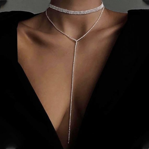 Elegant/Beautiful/Classic/Attractive Alloy With Round Rhinestone Necklaces
