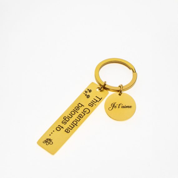 Cuboid Stainless Steel Keychains