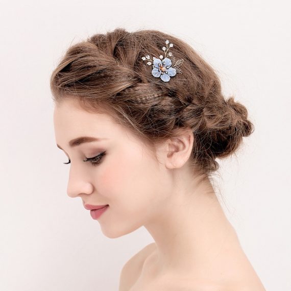 Ladies Elegant Imitation Pearls/Silk Flower Hairpins