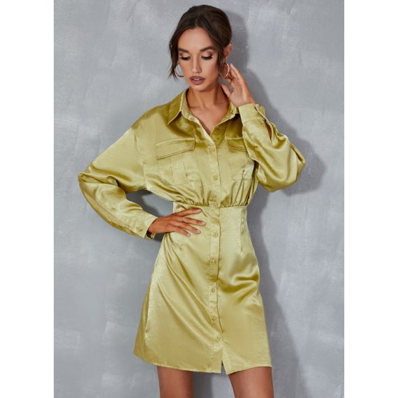 V-Neck Long Sleeves Casual A-line Polyester Mini Dresses