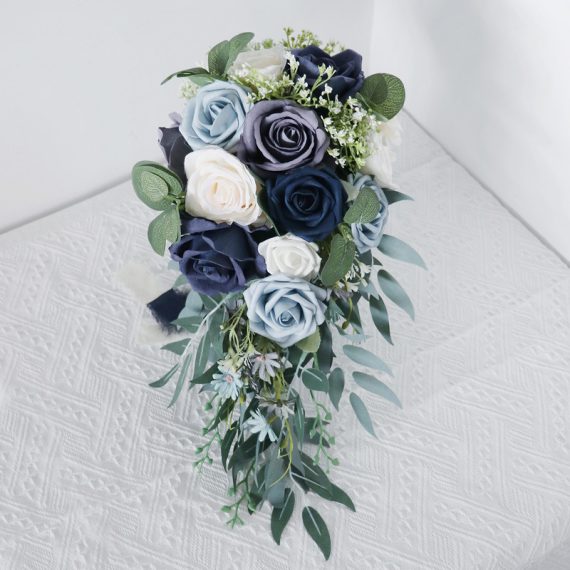 Cascade Silk Flower Bridal Bouquets -