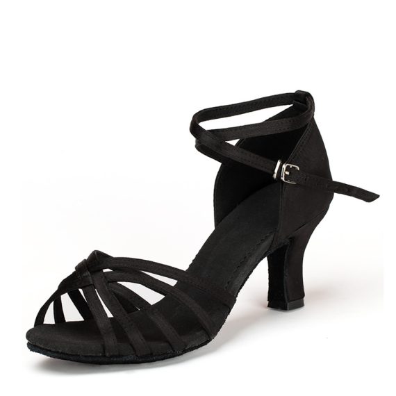 Women's Satin Latin With Adaptable Strap Dance Shoes
