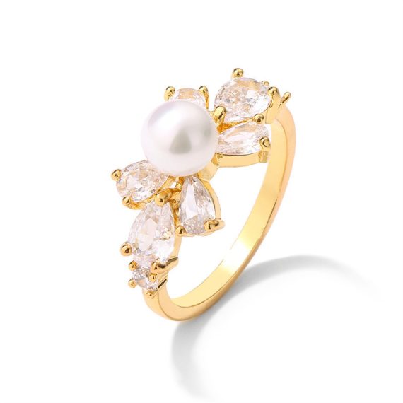 Elegant/Classic/Attractive Alloy With Drop Pearl/Cubic Zirconia Rings