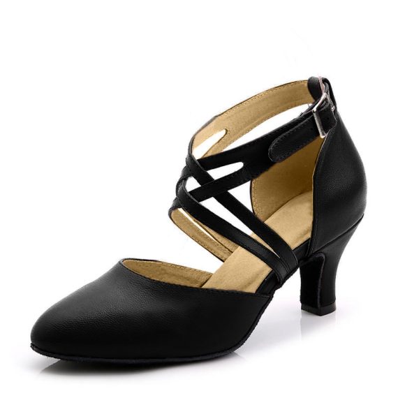 Women's Leatherette Latin Tap & Character shoes With Adaptable Strap Dance Shoes
