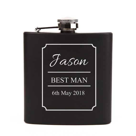 Groomsmen Gifts - Personalized Classic Stainless Steel Flask