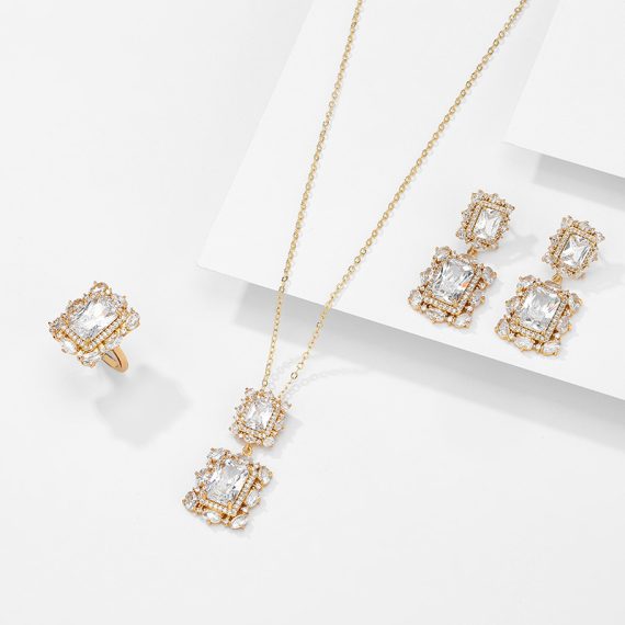 Elegant/Classic/Attractive Alloy With Square Crystal Jewelry Sets