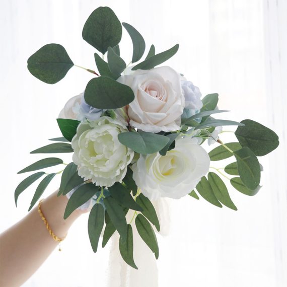Free-Form Silk Flower Bridesmaid Bouquets -