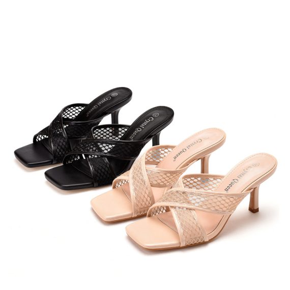 Women's PU Cone Heel Peep Toe shoes