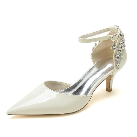 Women's Patent Leather High Heel Closed Toe
