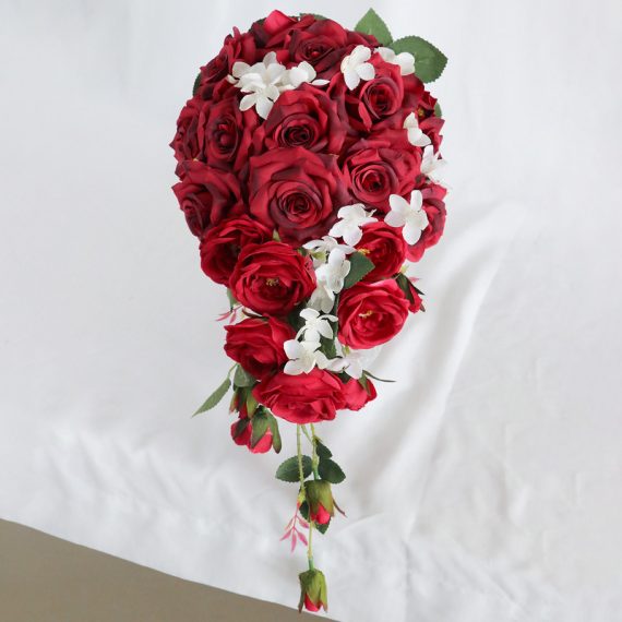 Cascade Silk Flower Bridal Bouquets -