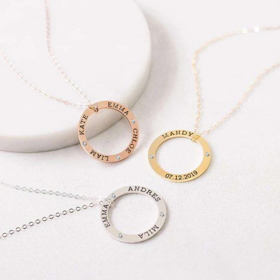 Bridesmaid Gifts - Personalized Beautiful Attractive Eye-catching Stainless Steel Engraved Necklace