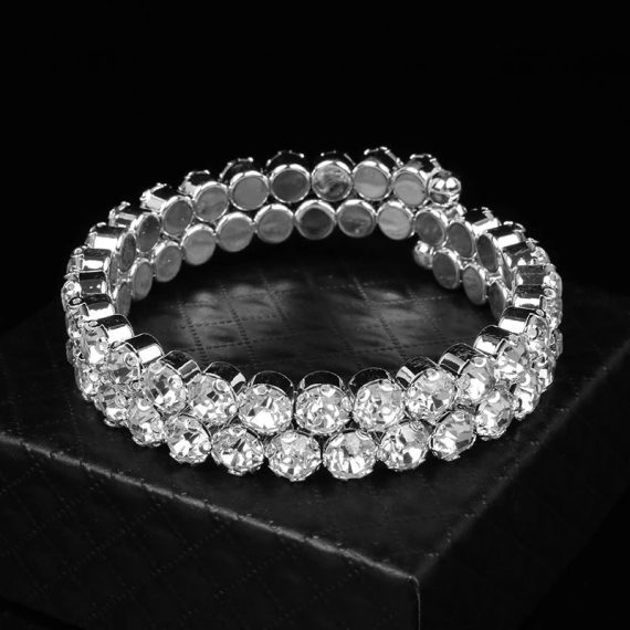 Elegant/Beautiful/Attractive Alloy With Round Rhinestone Bracelets