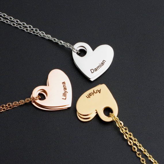 Bridesmaid Gifts - Personalized Special Fancy Stainless Steel Engraved Necklace