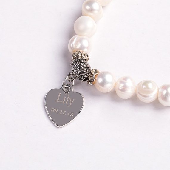 Bridesmaid Gifts - Personalized Beautiful Imitation Pearls Bracelet