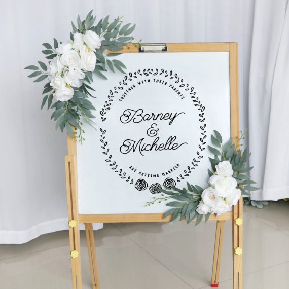 Free-Form Silk Flower Decorations/Wedding Bouquet sets (set of 2) -