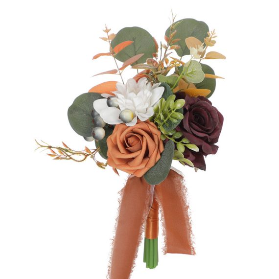 Free-Form Silk Flower Bridal Bouquets -