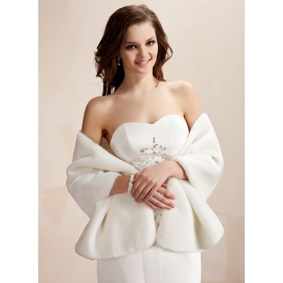 Faux Fur Special Occasion Shawl