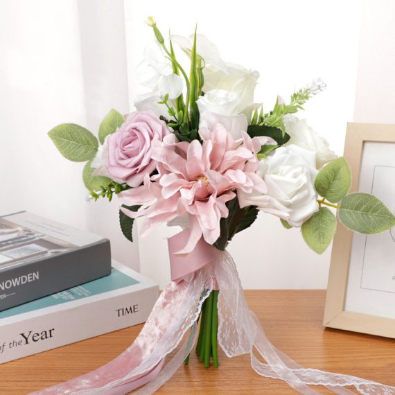 Free-Form Silk Flower Bridal Bouquets -