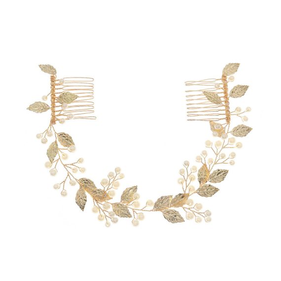 Combs & Barrettes/Headpiece Beautiful With Venetian Pearl (Sold in single piece)
