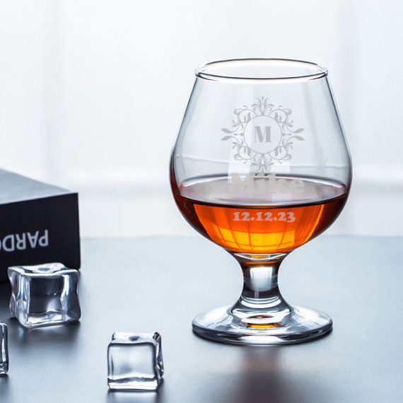 Groomsmen Gifts - Personalized Modern Custom Engraved Glass Glassware and Barware